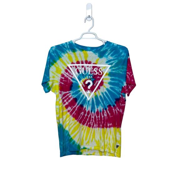 Guess multicolor vibrant tie dye short sleeves t size Large - Picture 8 of 10